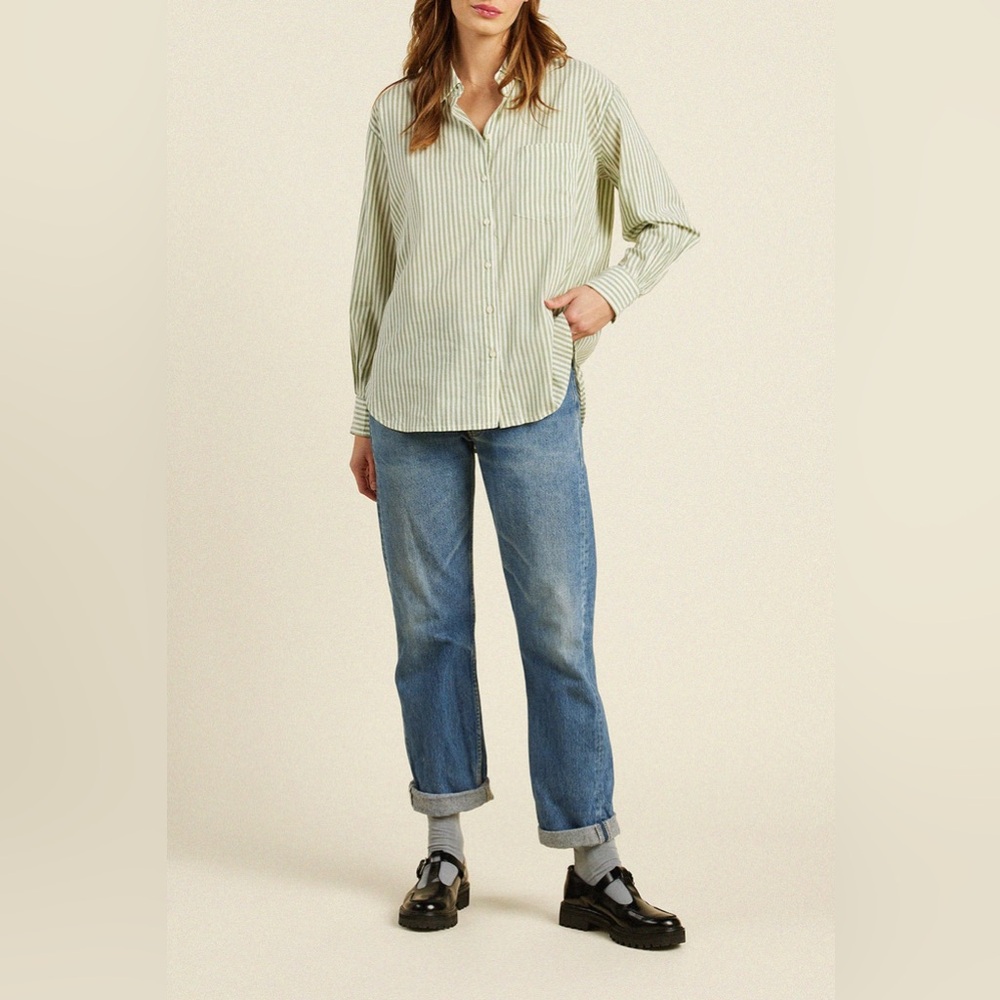TROVATA Blake Oversized Shirt Palmera Stripe Size XS